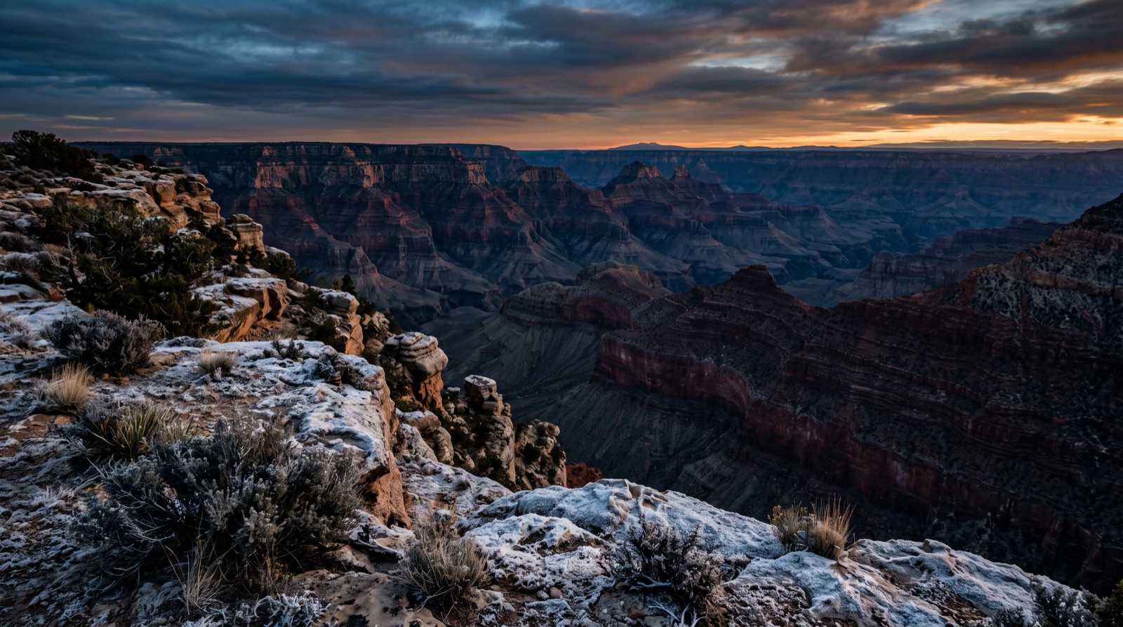 A rugged desert canyon rim