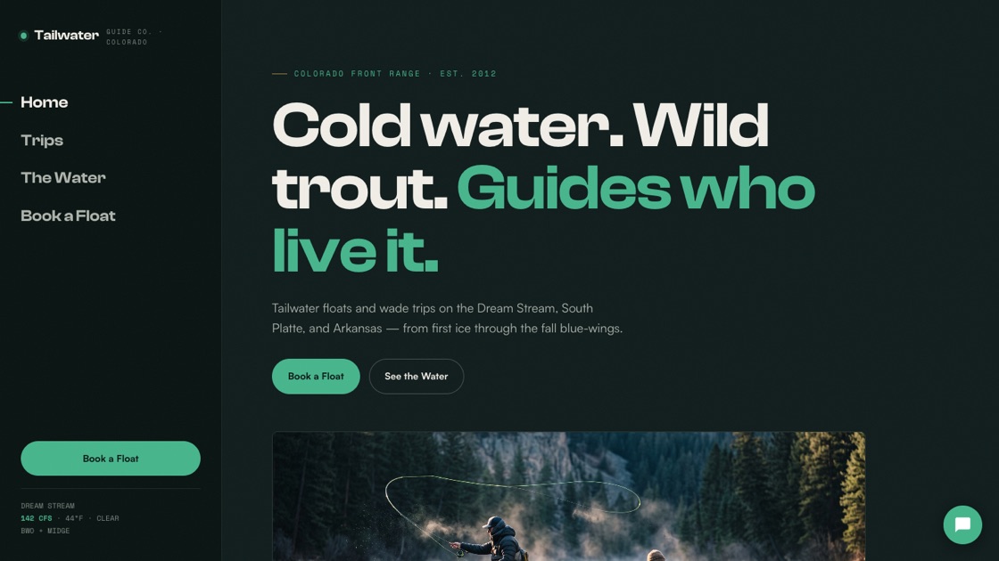 Tailwater Guide Co. website